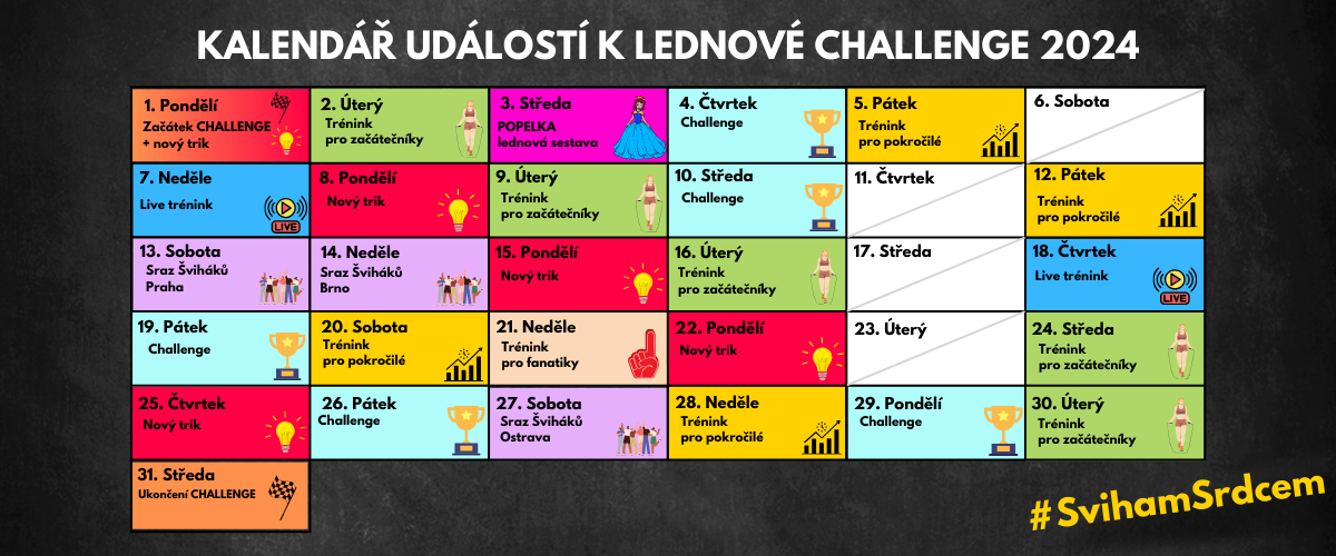 Kalendář lednová challenge